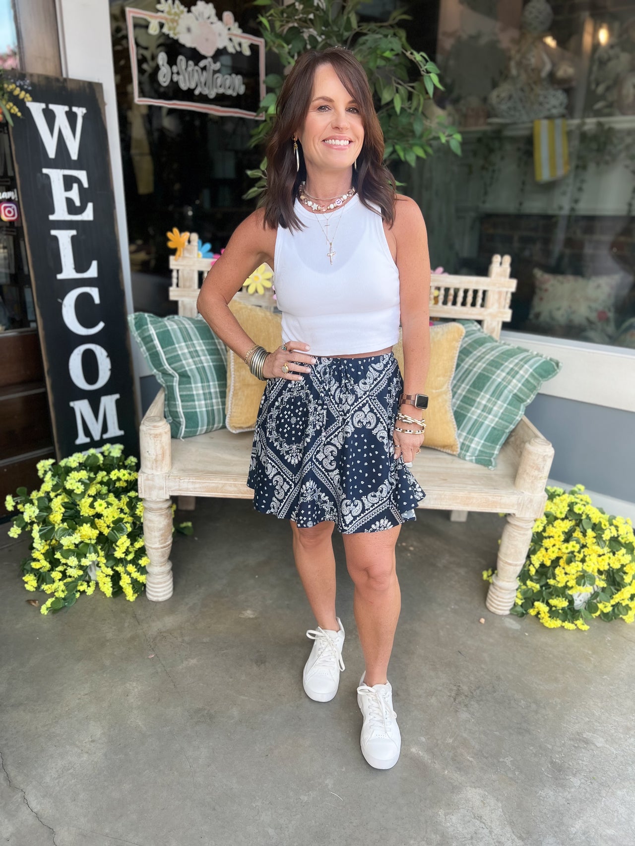 Navy Handkerchief Skirt