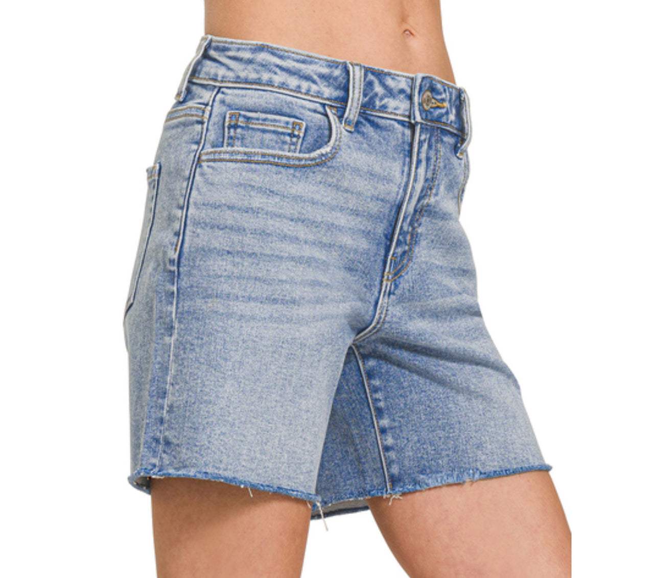 Mid-Rise 6" Denim Shorts