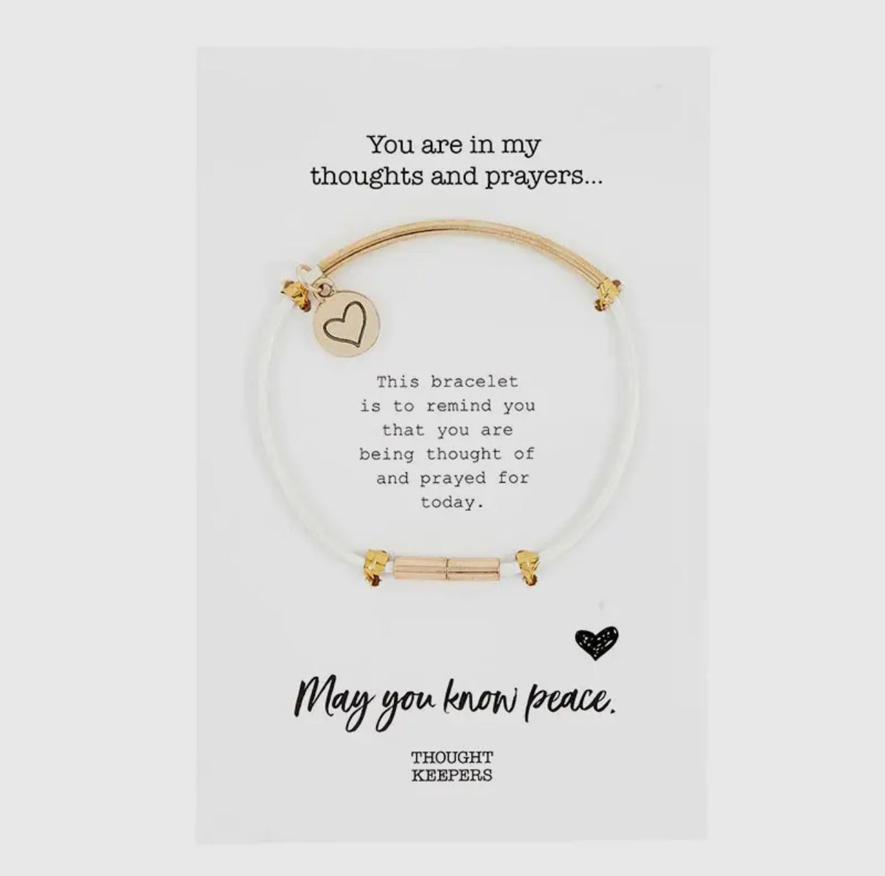 Thought Keeper Bracelet-White/Gold