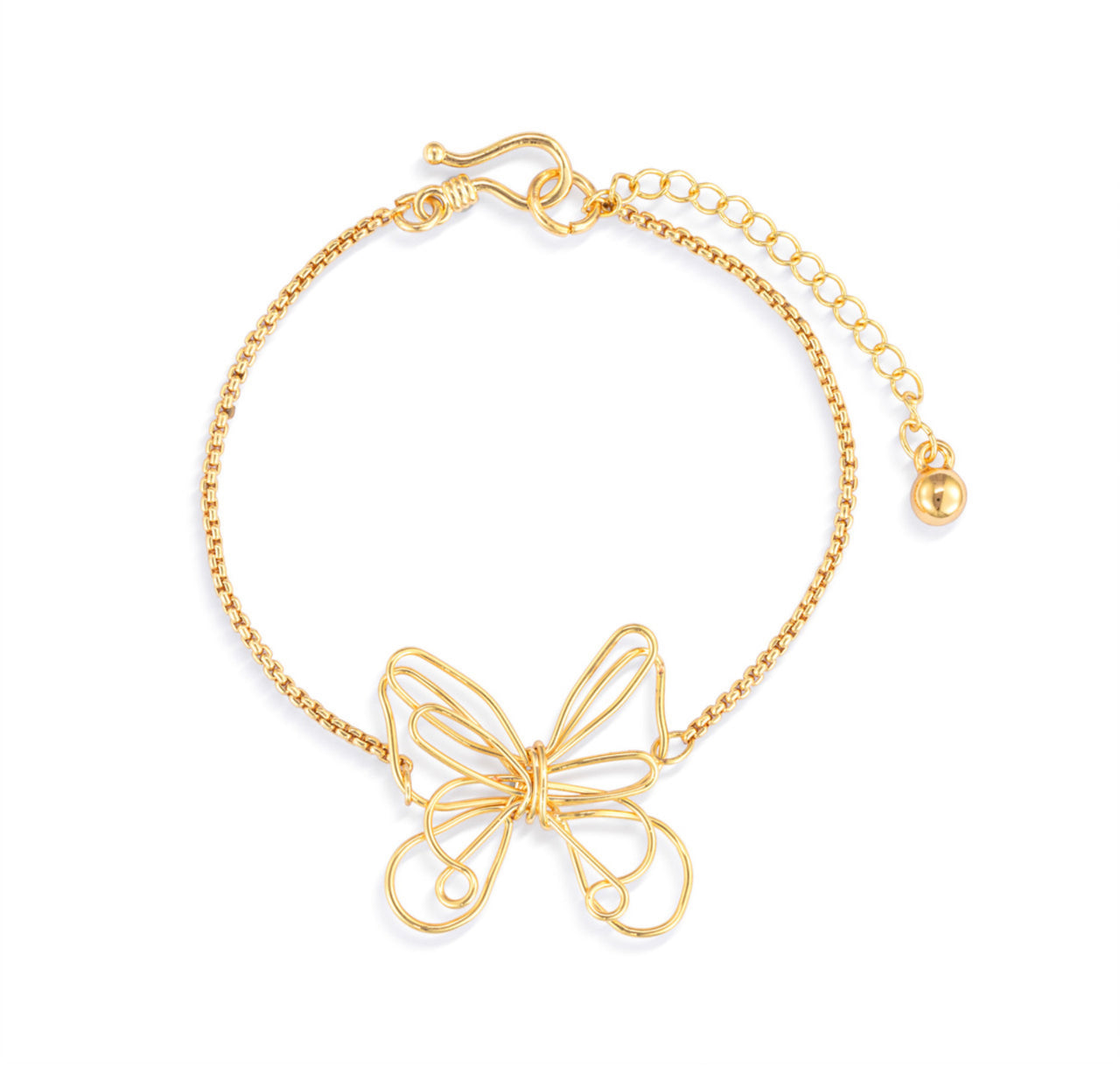 Butterfly Open Charm Bracelet