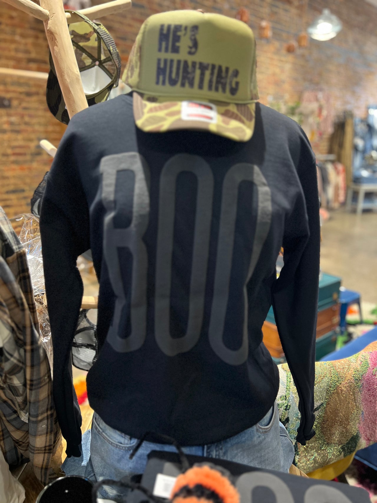 Boo Halloween Puff Sweatshirt