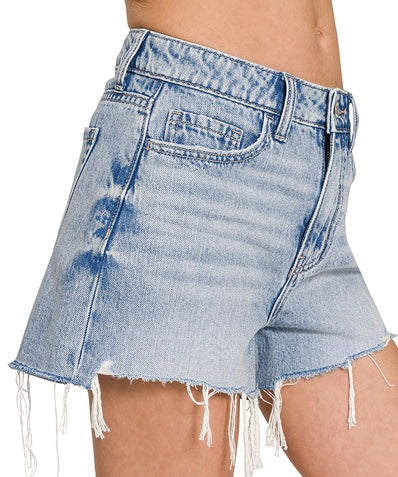 Distressed 3" Denim Shorts