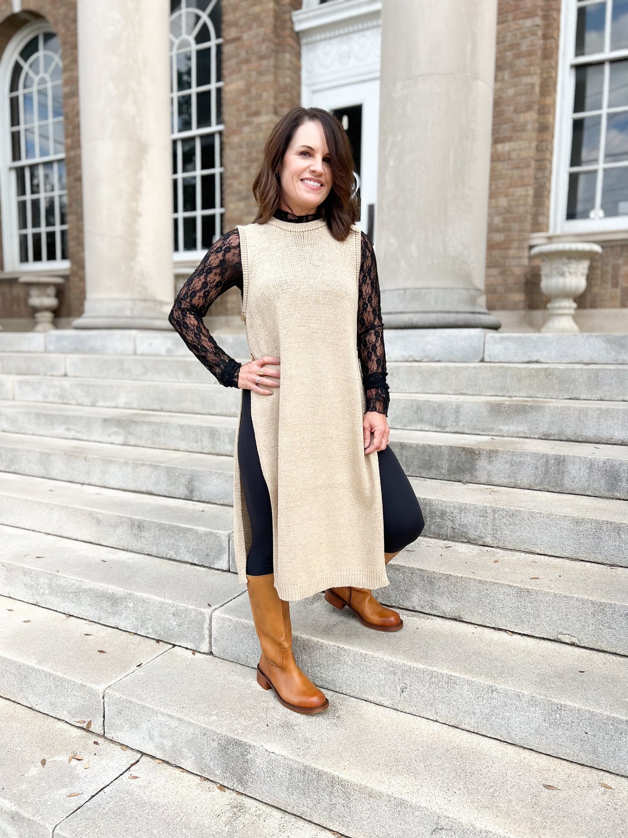 Oat Latte Longline Sweater