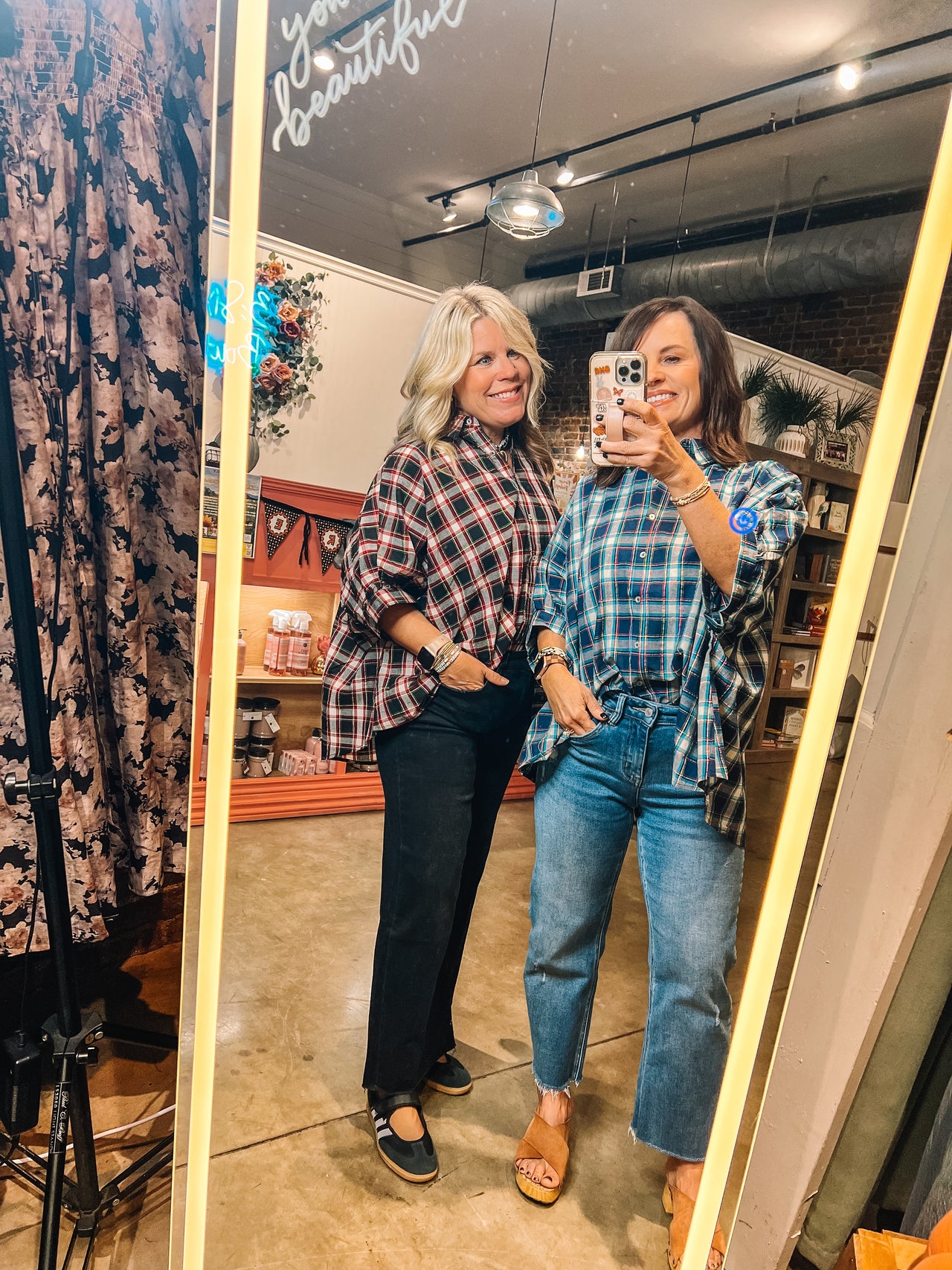 Plaid Oversized Top