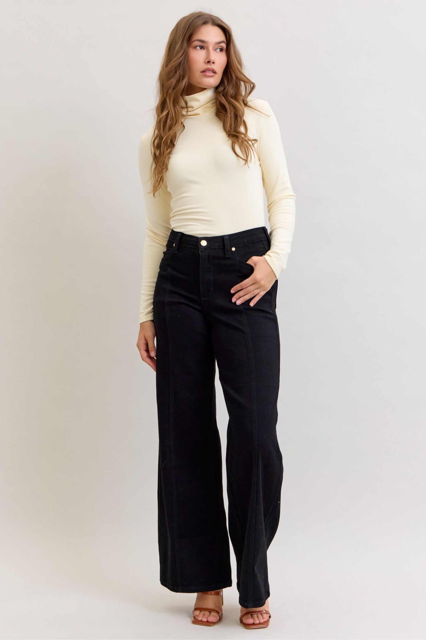 JB High Waist Retro Wide Leg Jeans