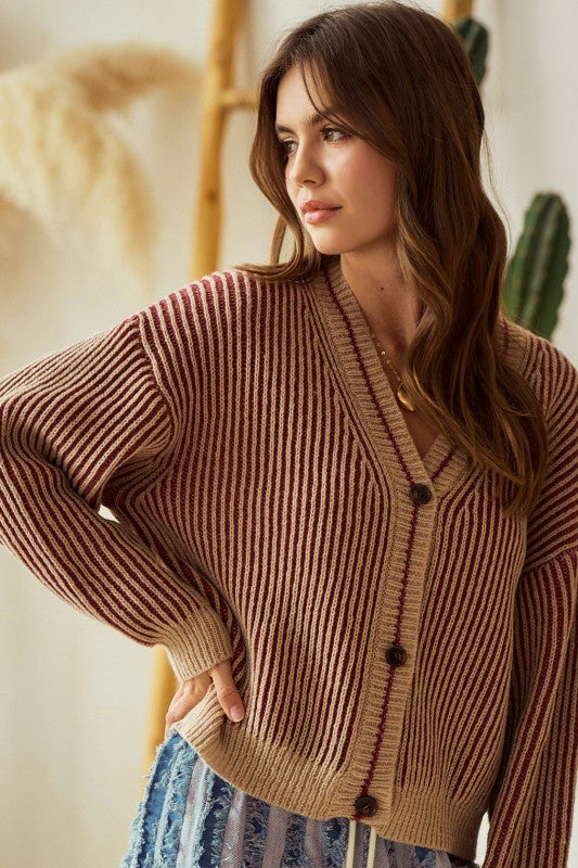 Vintage Striped Cardigan