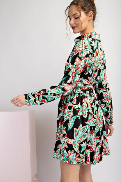 Tie Waist Mini Dress