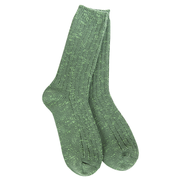 Weekend Cotton Slub Marled Crew - Ivy