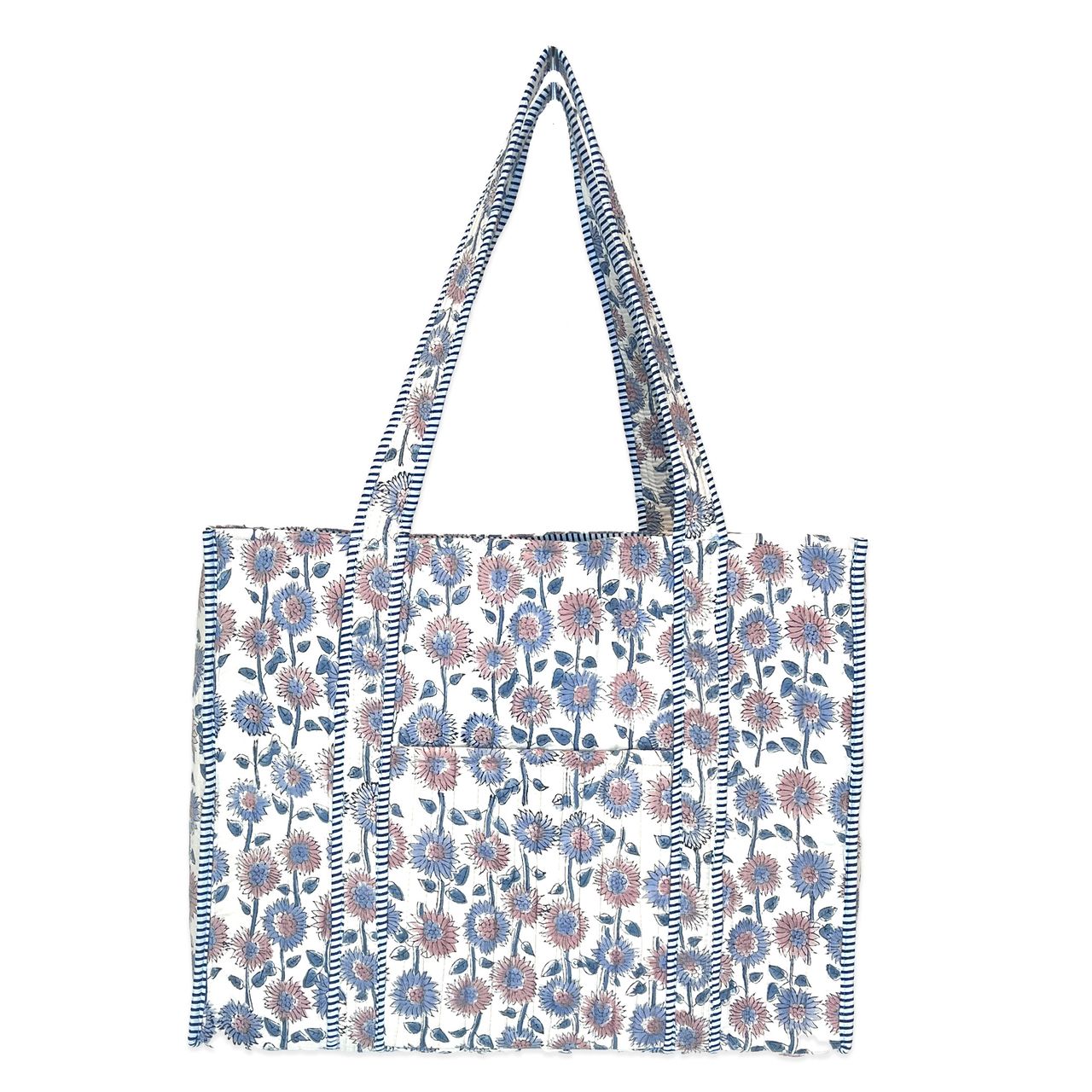 Quilted Tote w/ Travel Pouch Daisy