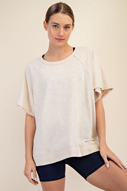 Cotton Slub Oversized Tee