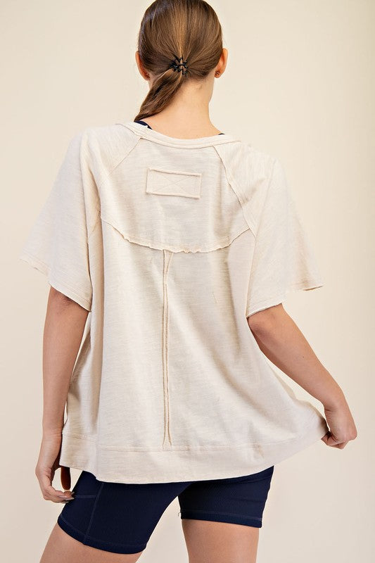 Cotton Slub Oversized Tee