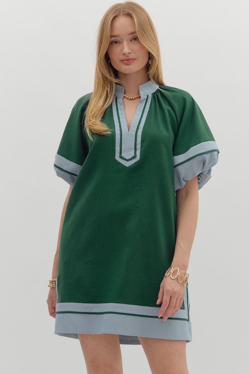 Lantern Sleeve Dress