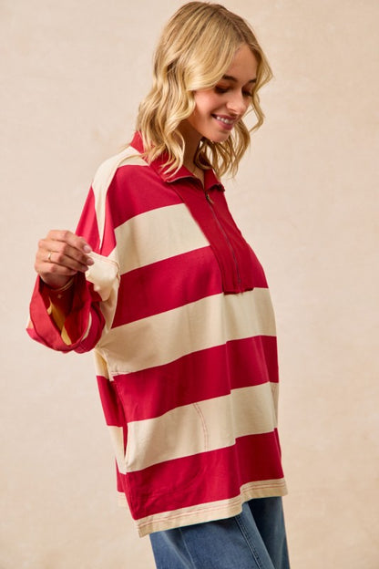 Bama Striped Gameday Top