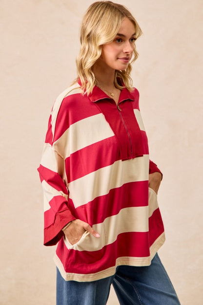 Bama Striped Gameday Top
