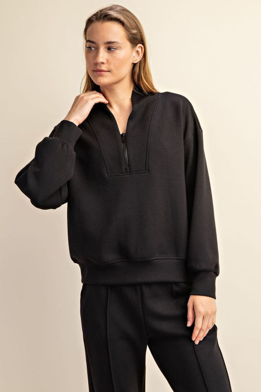 Modal Zip V-Neck Jacket