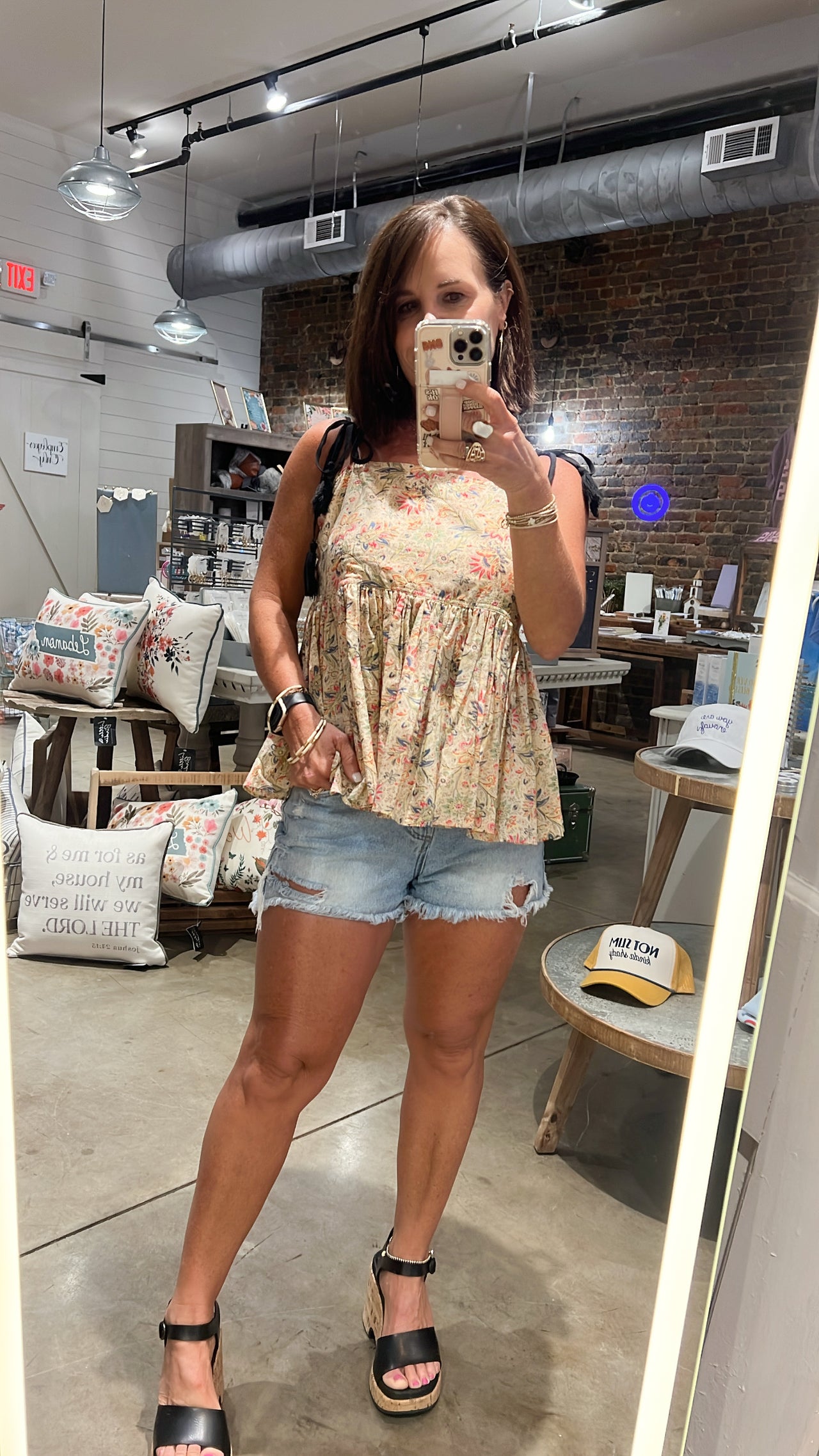 Ruffled Peplum Tank