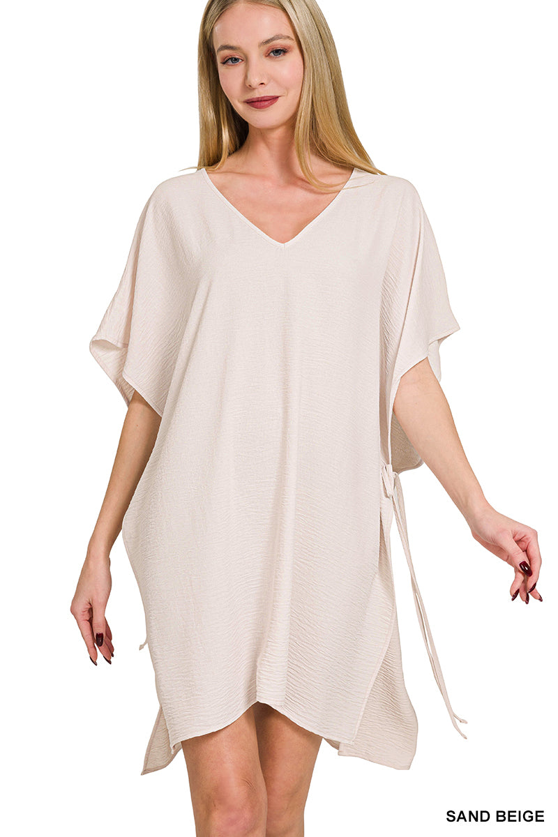 Woven Air-Flow Side Tie Cover-Up