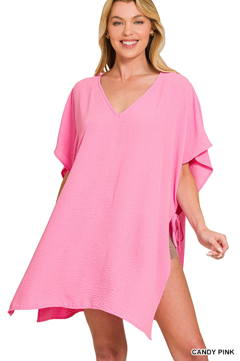 Woven Air-Flow Side Tie Cover-Up