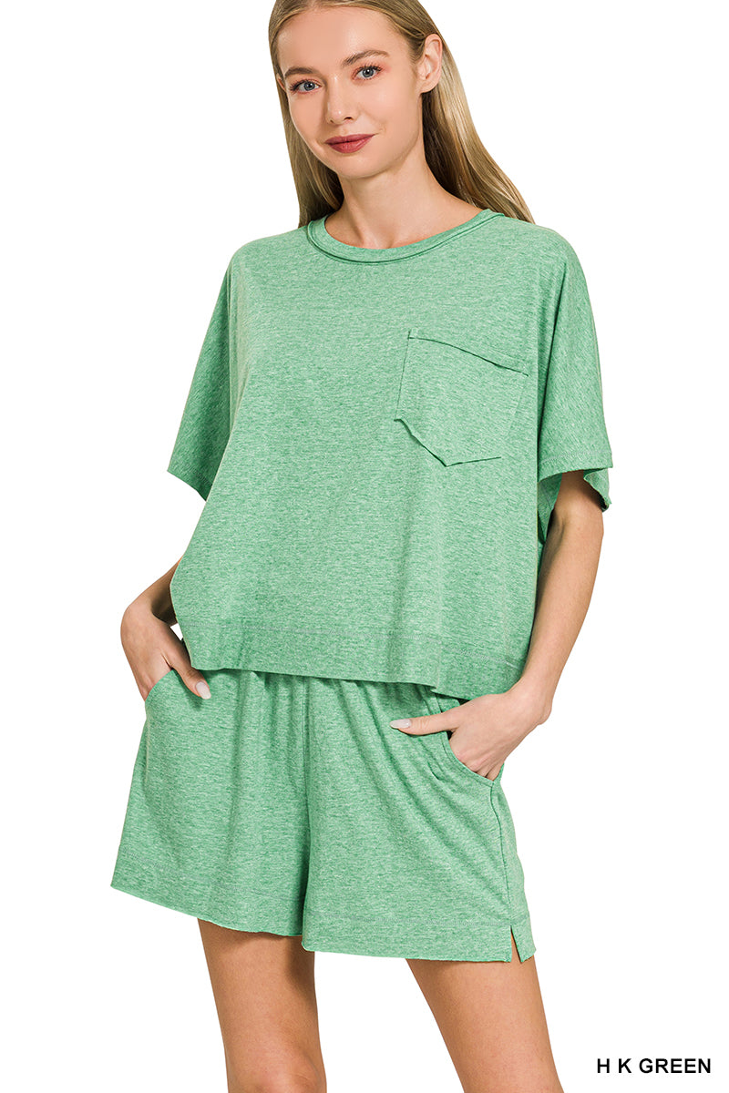 Exposed Seam Box Shorts Set