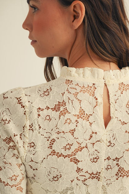 Luxe Mesh Ivory Blouse