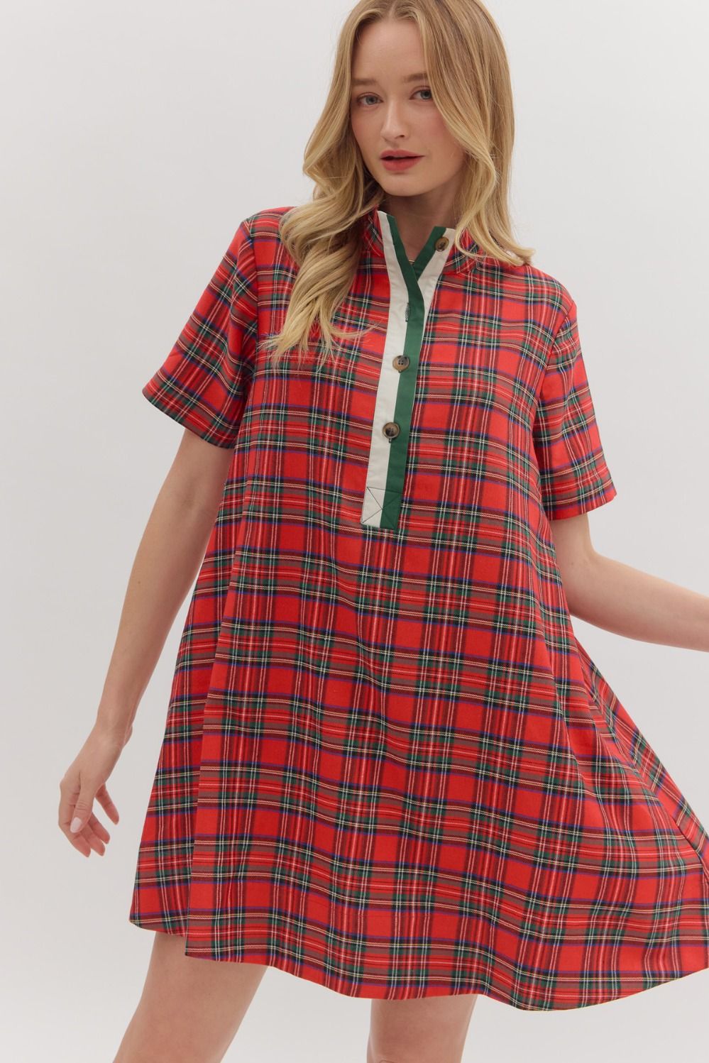 Plaid Mini Dress