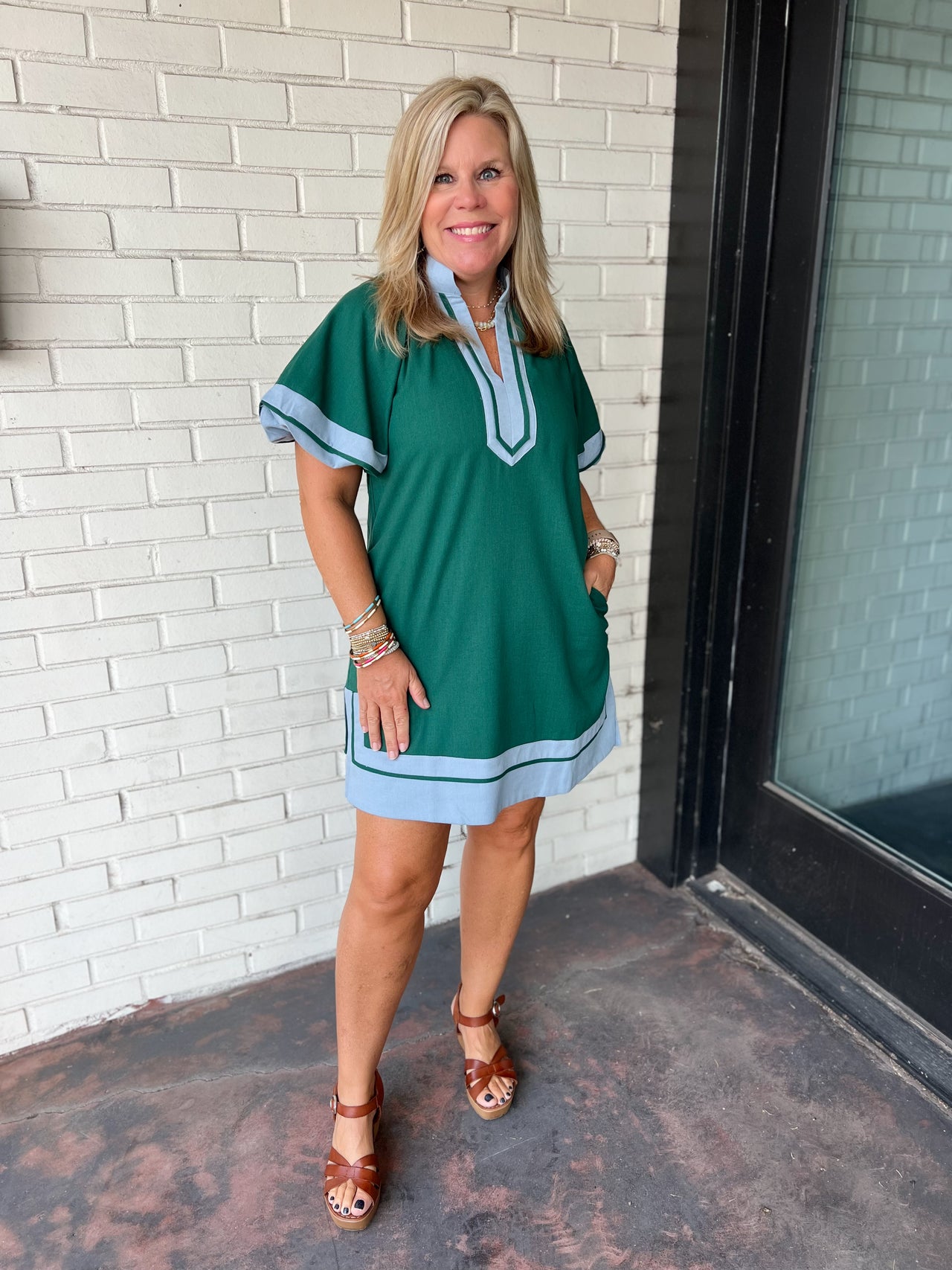 Lantern Sleeve Dress