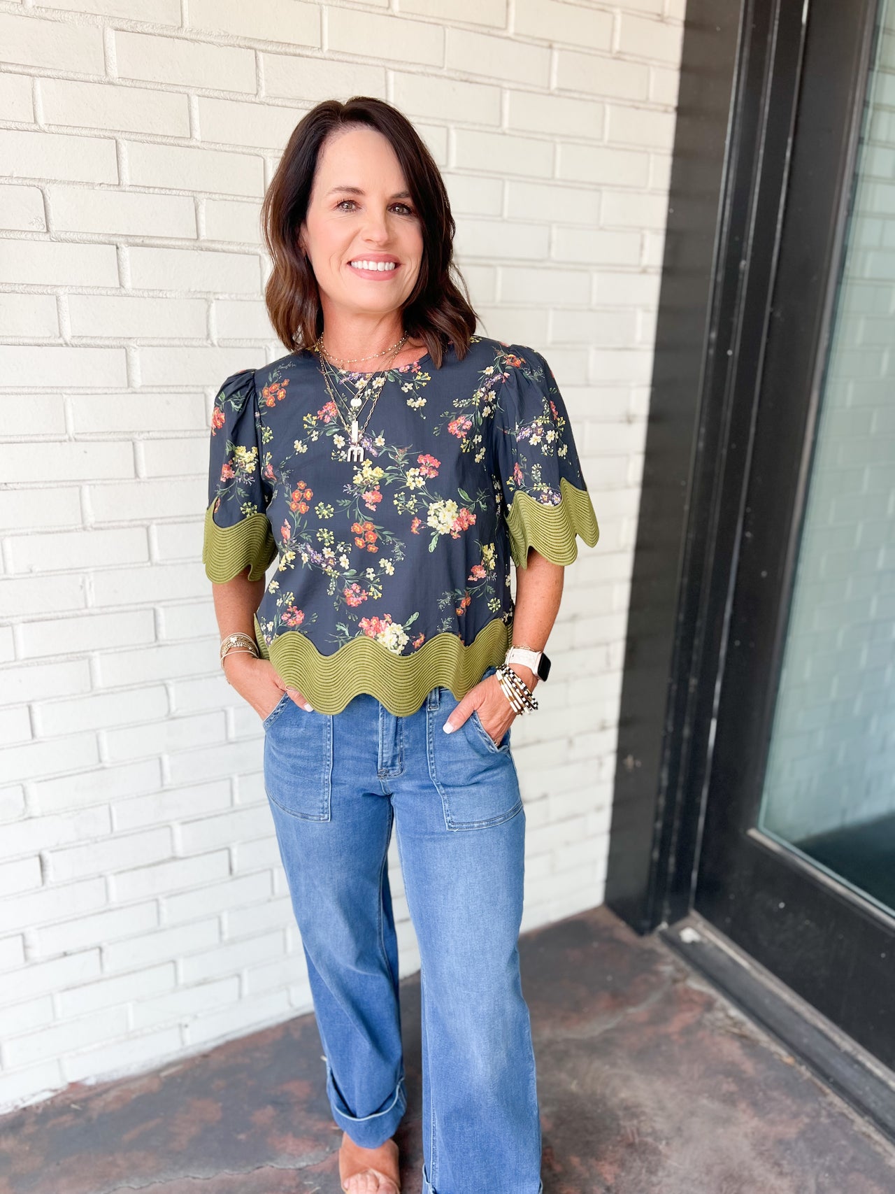 Floral Rick Rack Top