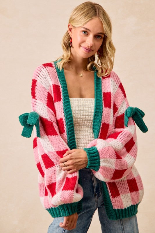 Christmas Plaid Cardigan