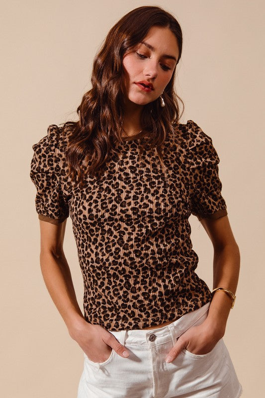 Coffee Leopard Top