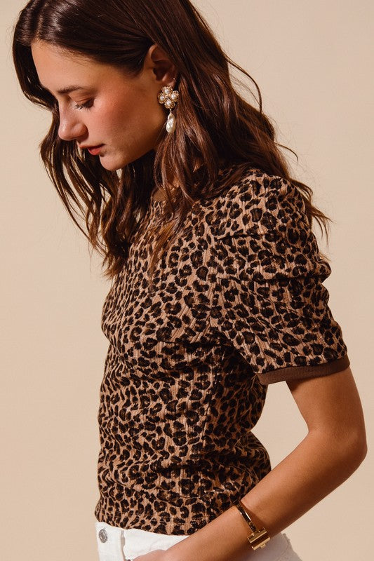 Coffee Leopard Top