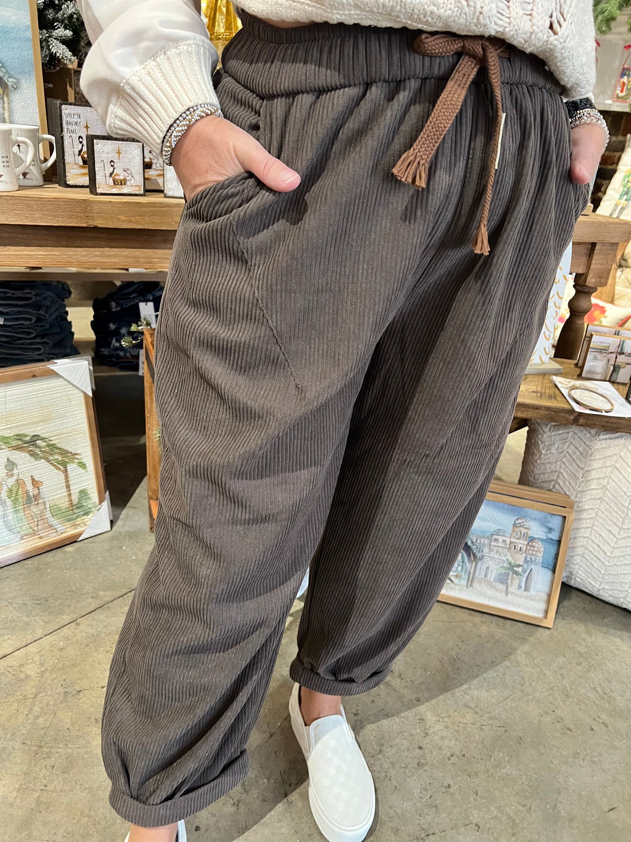 Corded Drawstring Pants