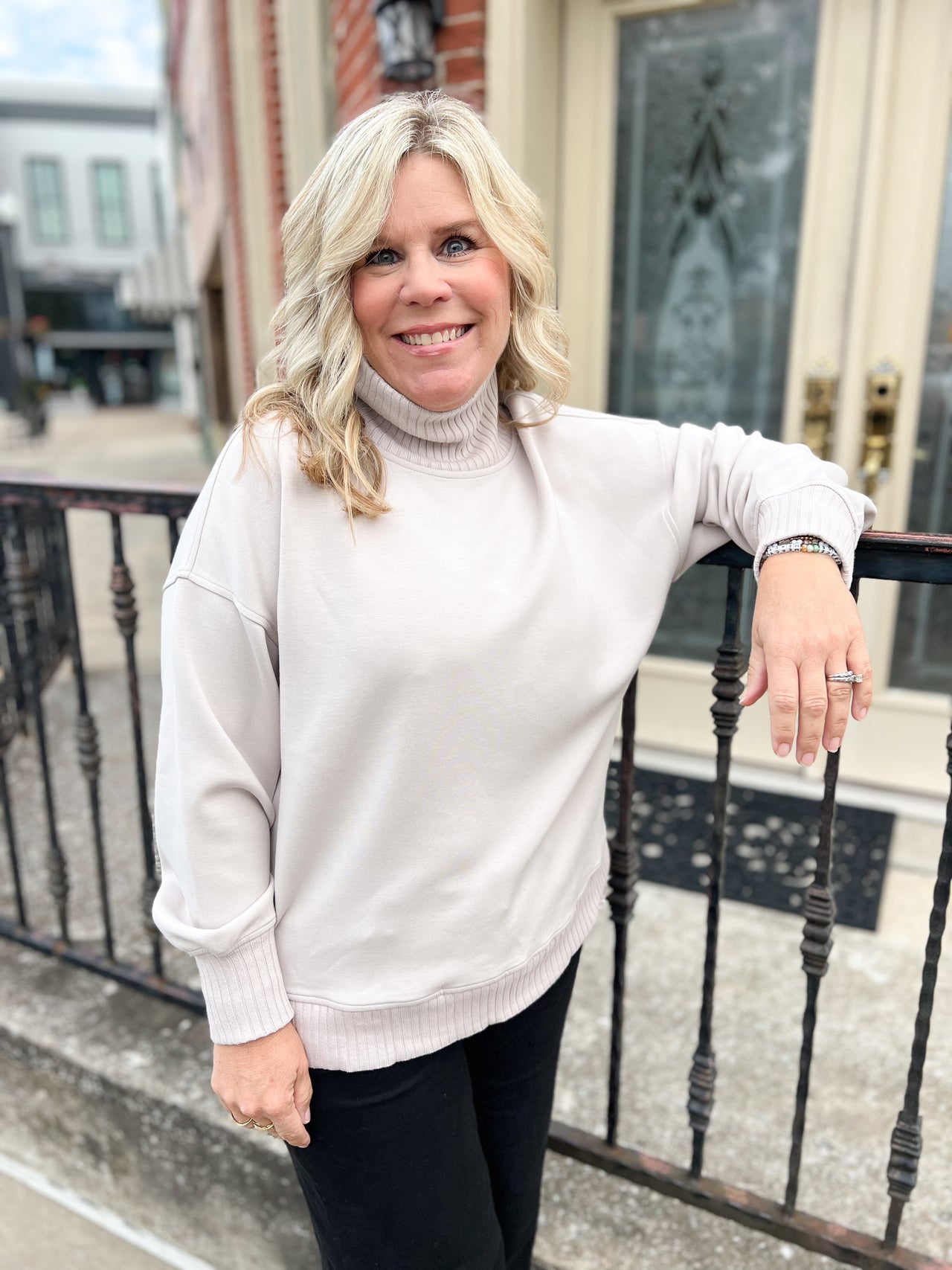 Modal Mock Neck Pullover