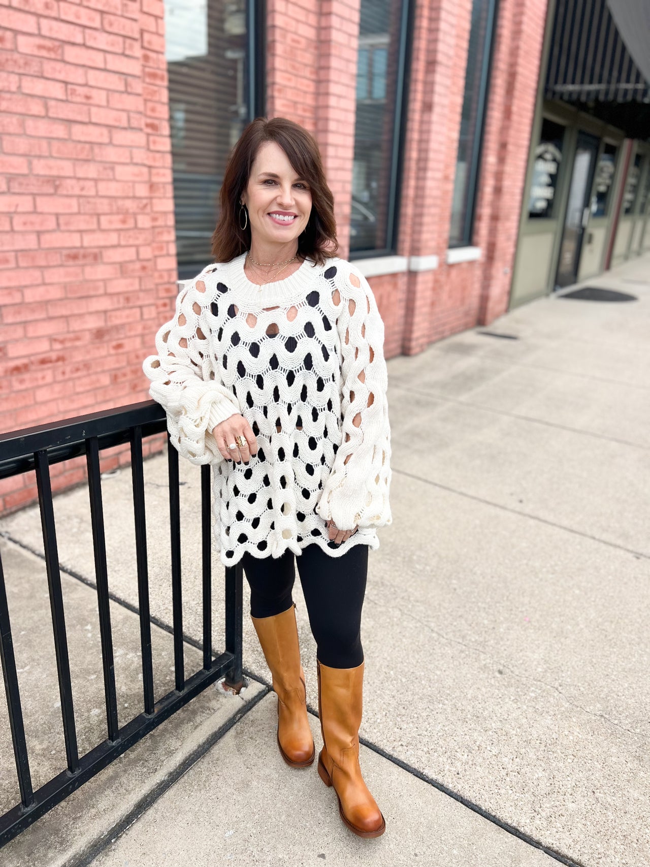 Luxe Ivory Hole Sweater