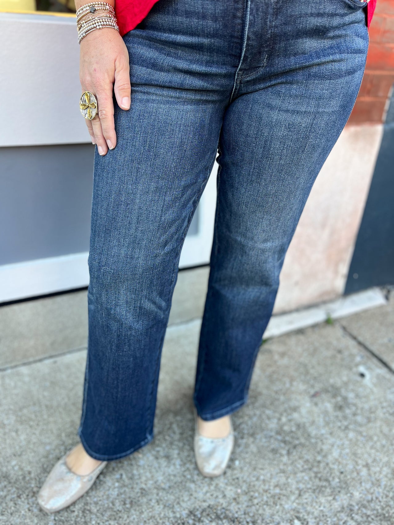 JB Petite Straight Tummy Control Jeans