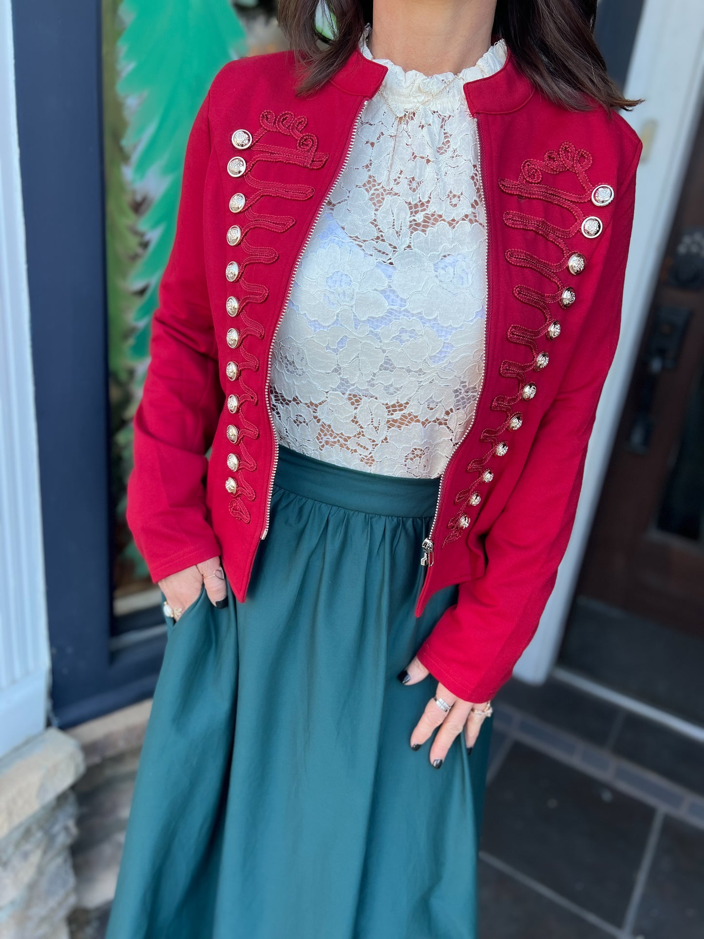 Luxe Mesh Ivory Blouse