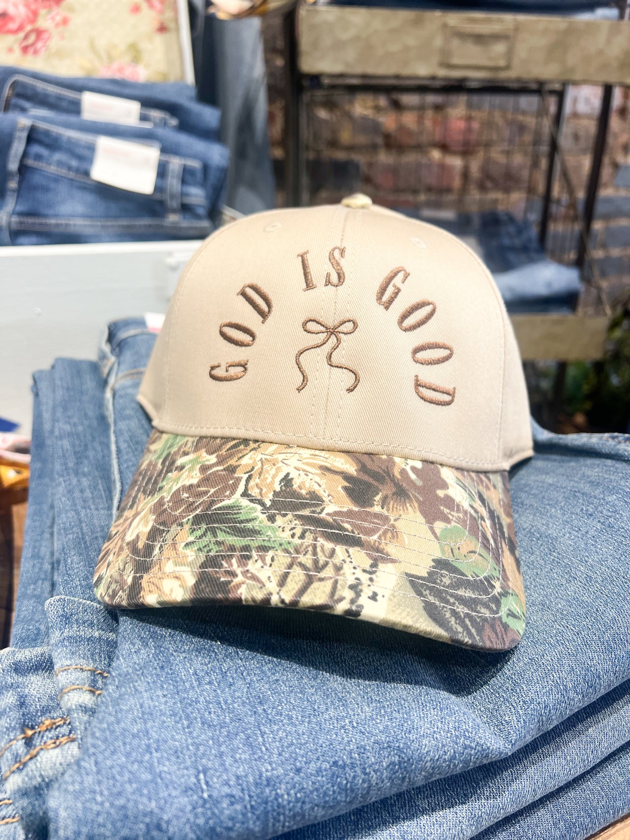 God Is Good Embroidered Hat