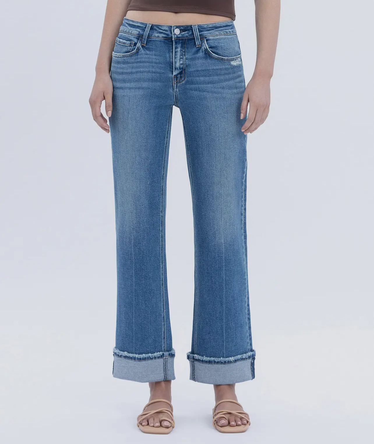 Delicate Cleam MR Ankle Cuffed Jeans