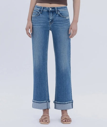 Delicate Cleam MR Ankle Cuffed Jeans