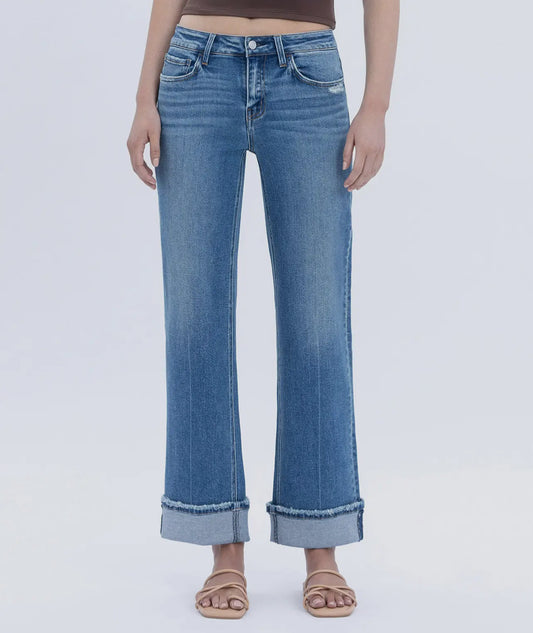 Delicate Cleam MR Ankle Cuffed Jeans
