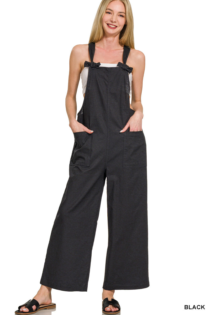 Woven Knot Strap Overalls
