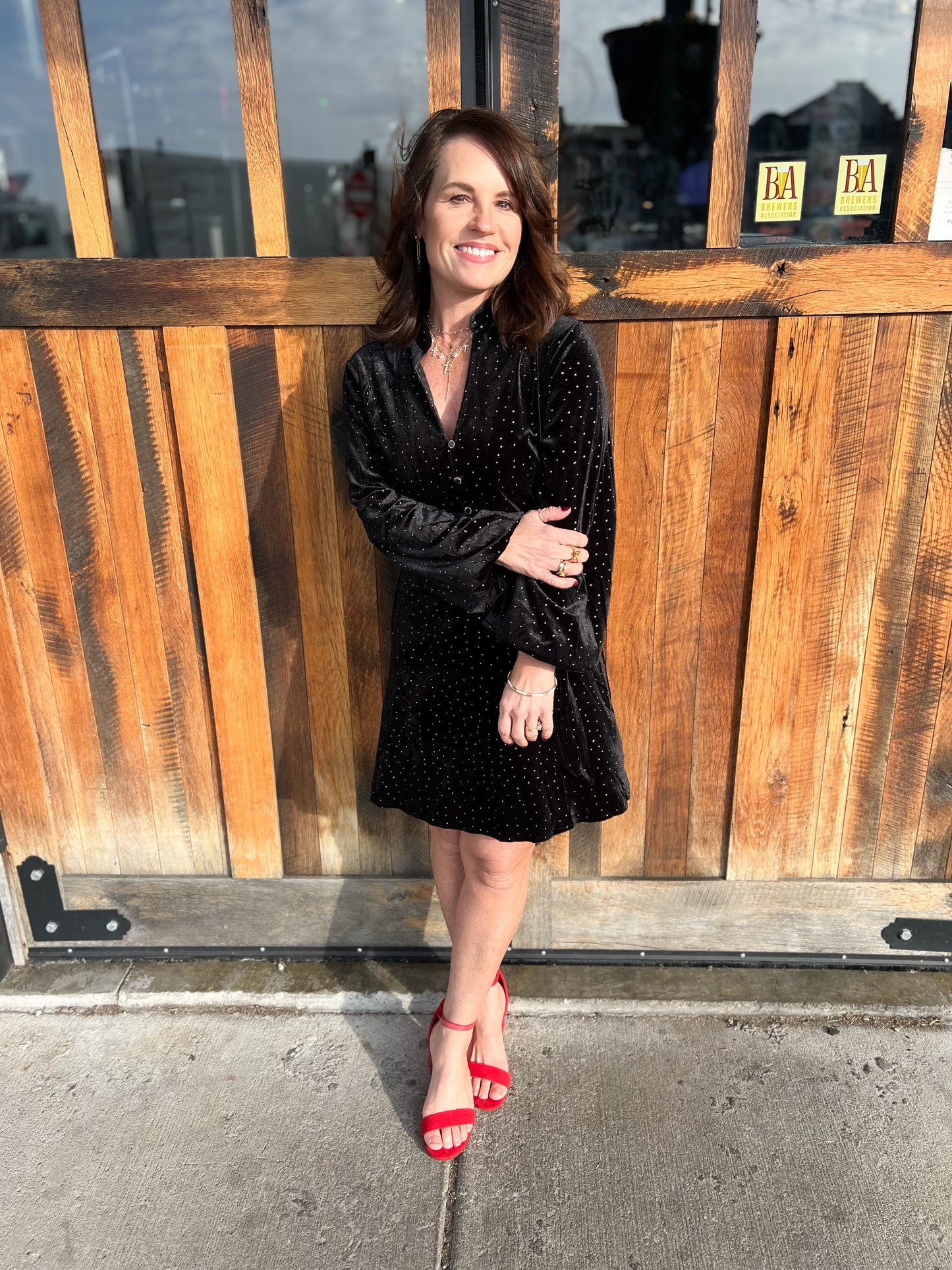 Little Black Rhinestone Dress