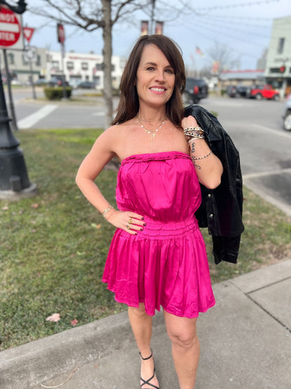 Open Shoulder Detail Dress