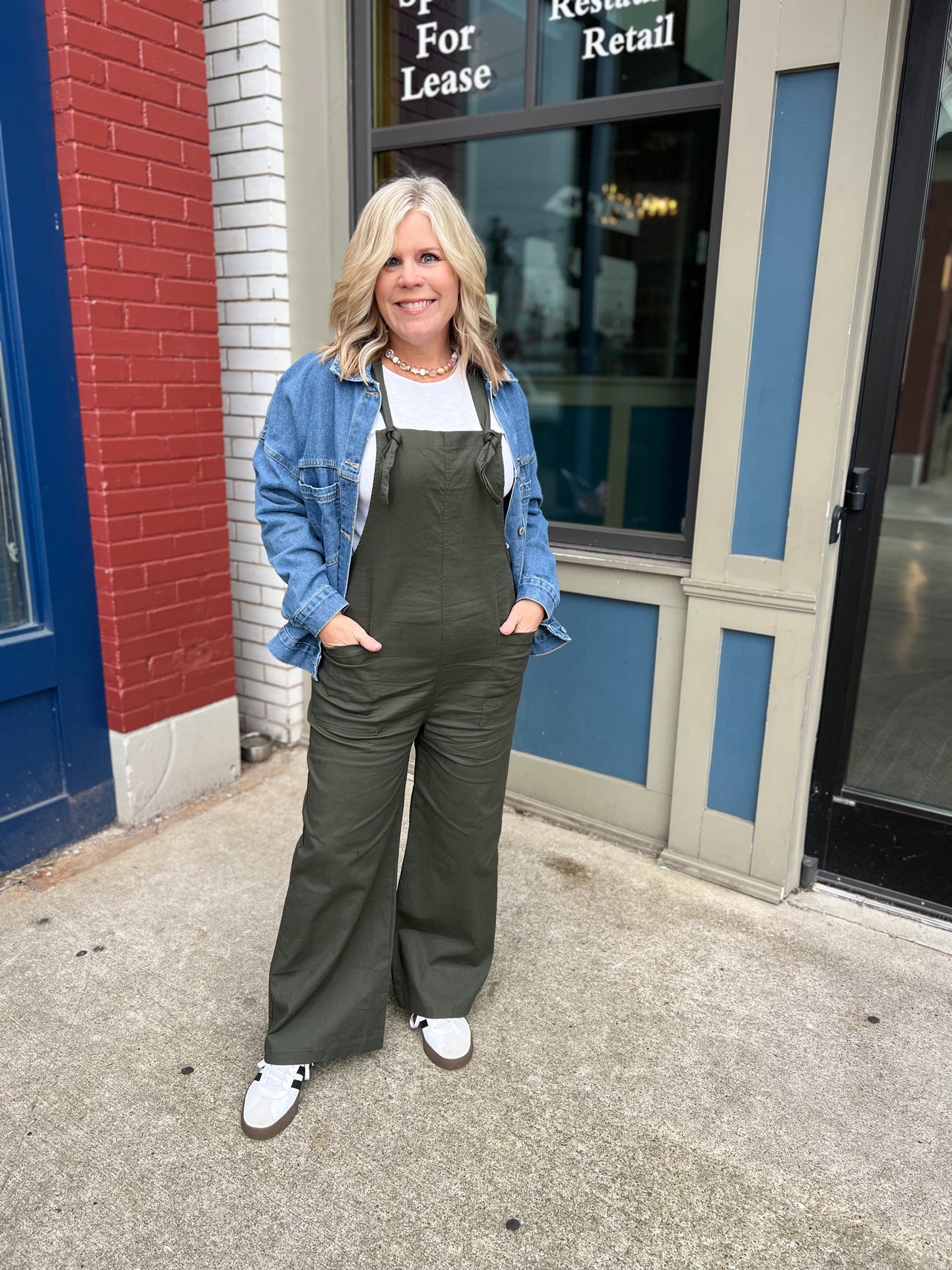 Washed Oversize Pocketed Denim Jacket