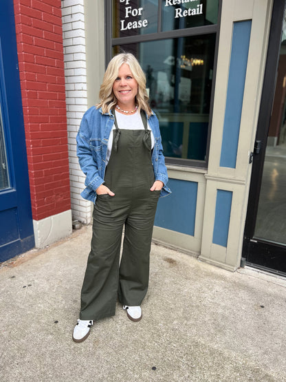 Woven Knot Strap Overalls