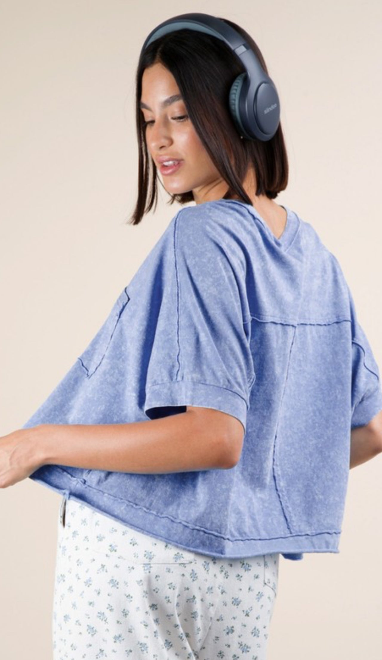 Mineral Wash Oversized Top