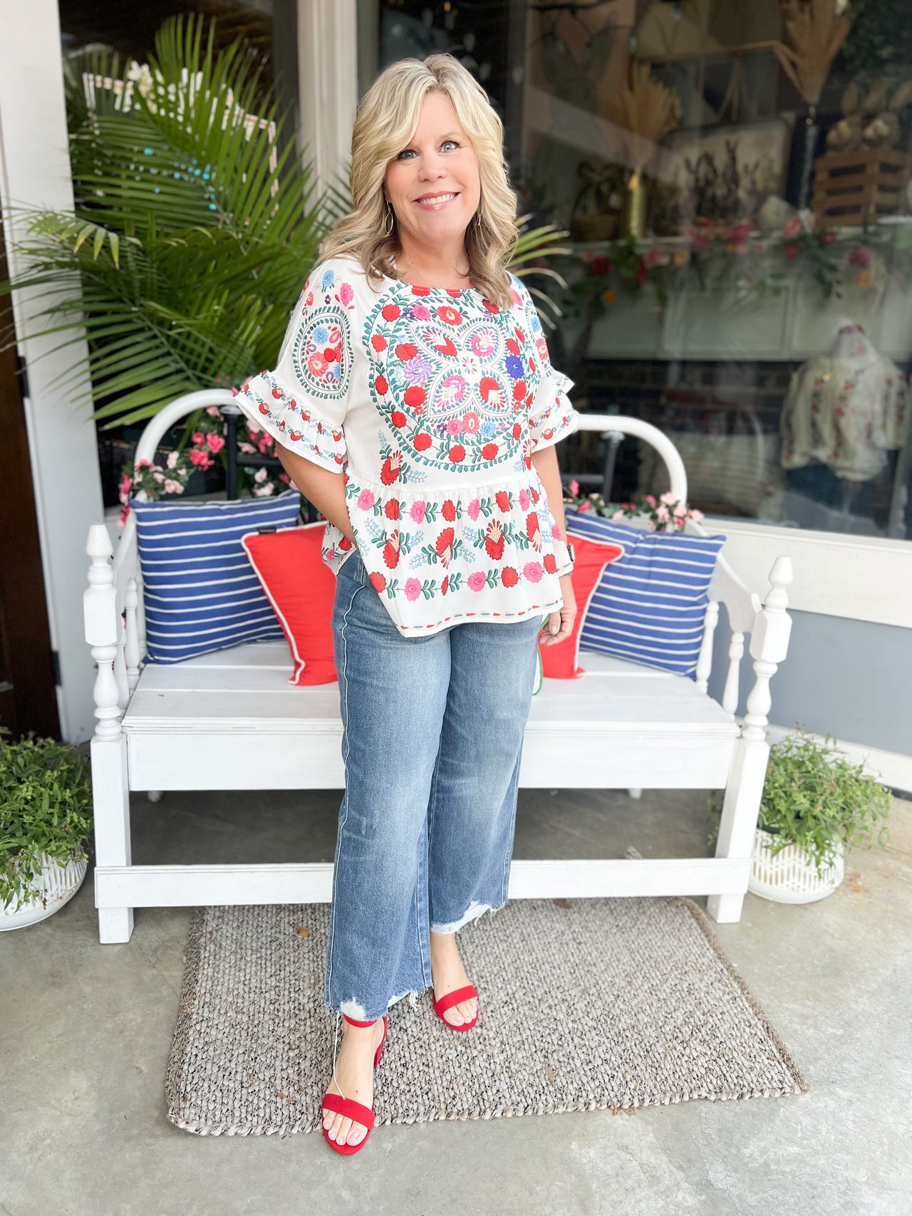 Boho Floral Blouse