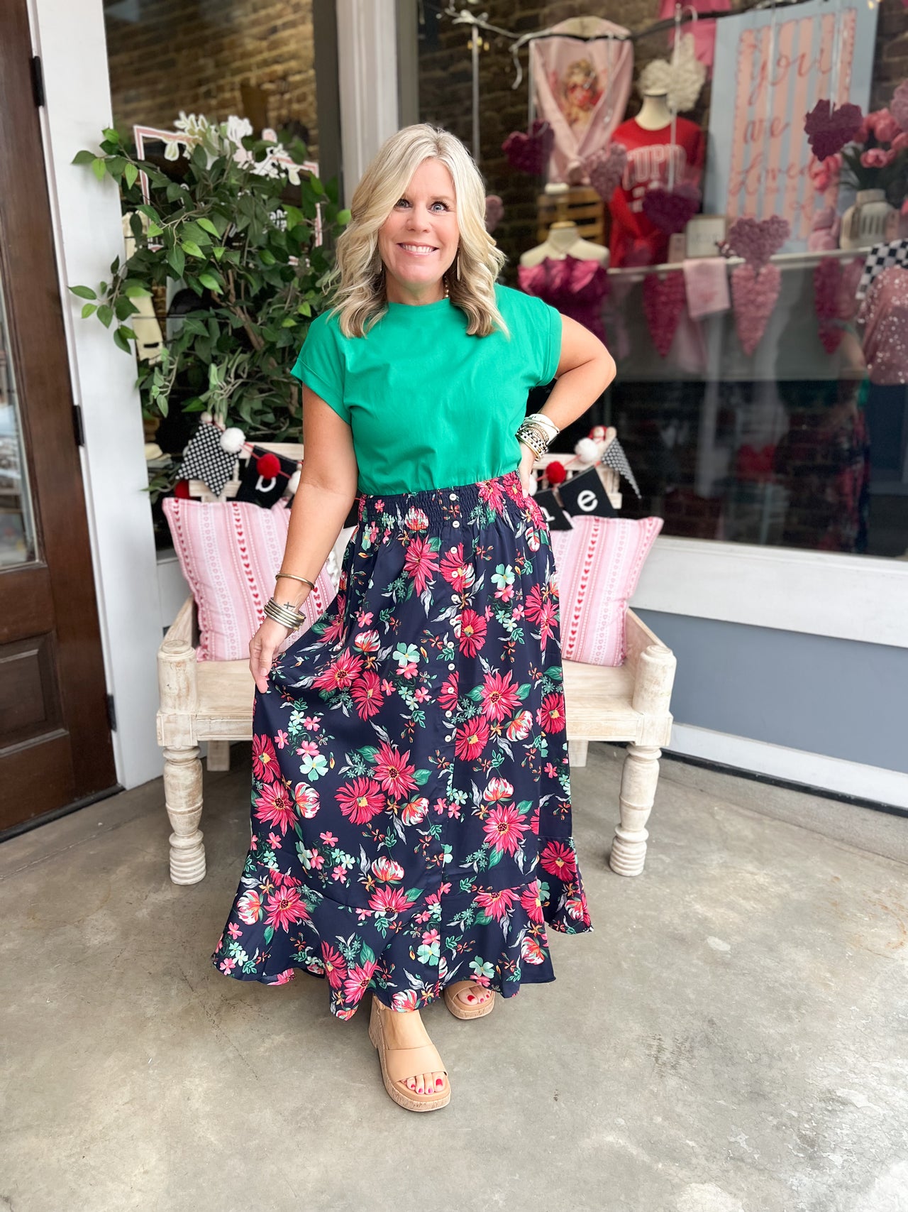 Front Slit Maxi Skirt