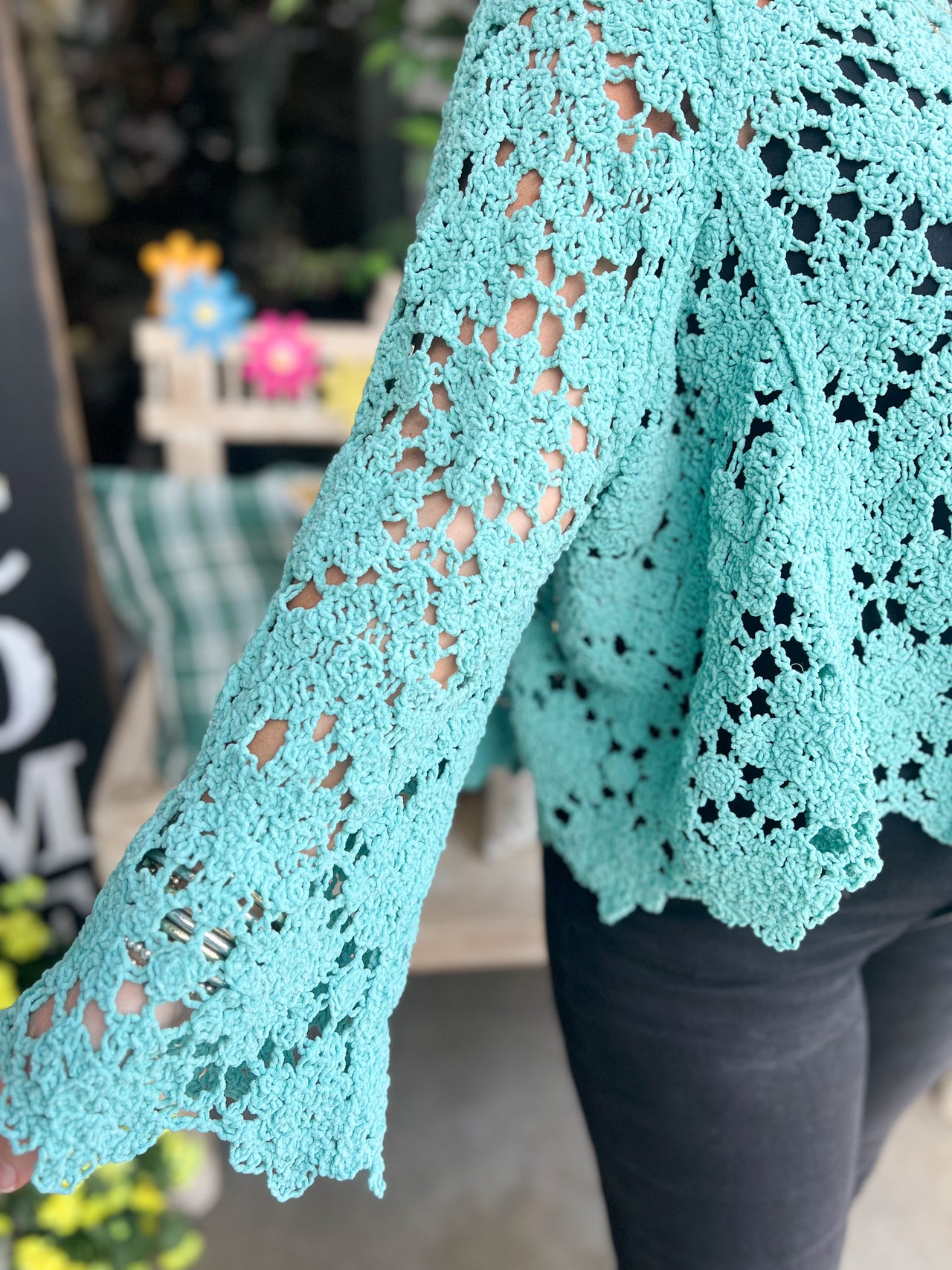 Textured Chenille Crochet Top