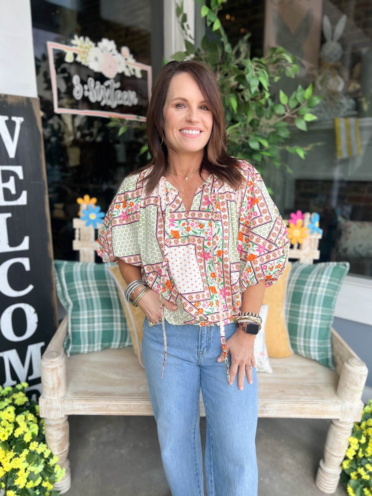 EXCLUSIVE FLORAL PRINT BUBBLE TOP