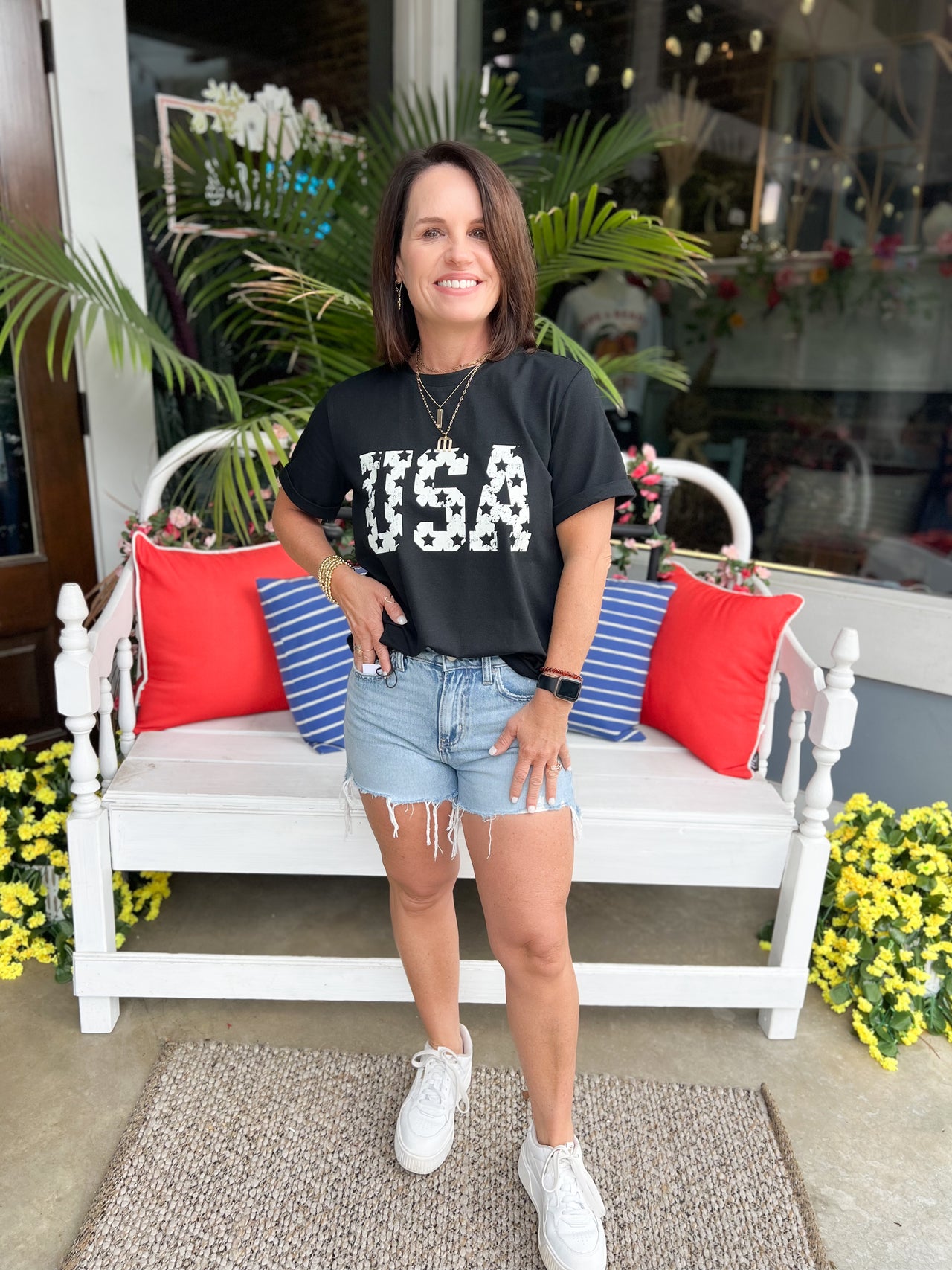 USA Graphic Crewneck T Shirt